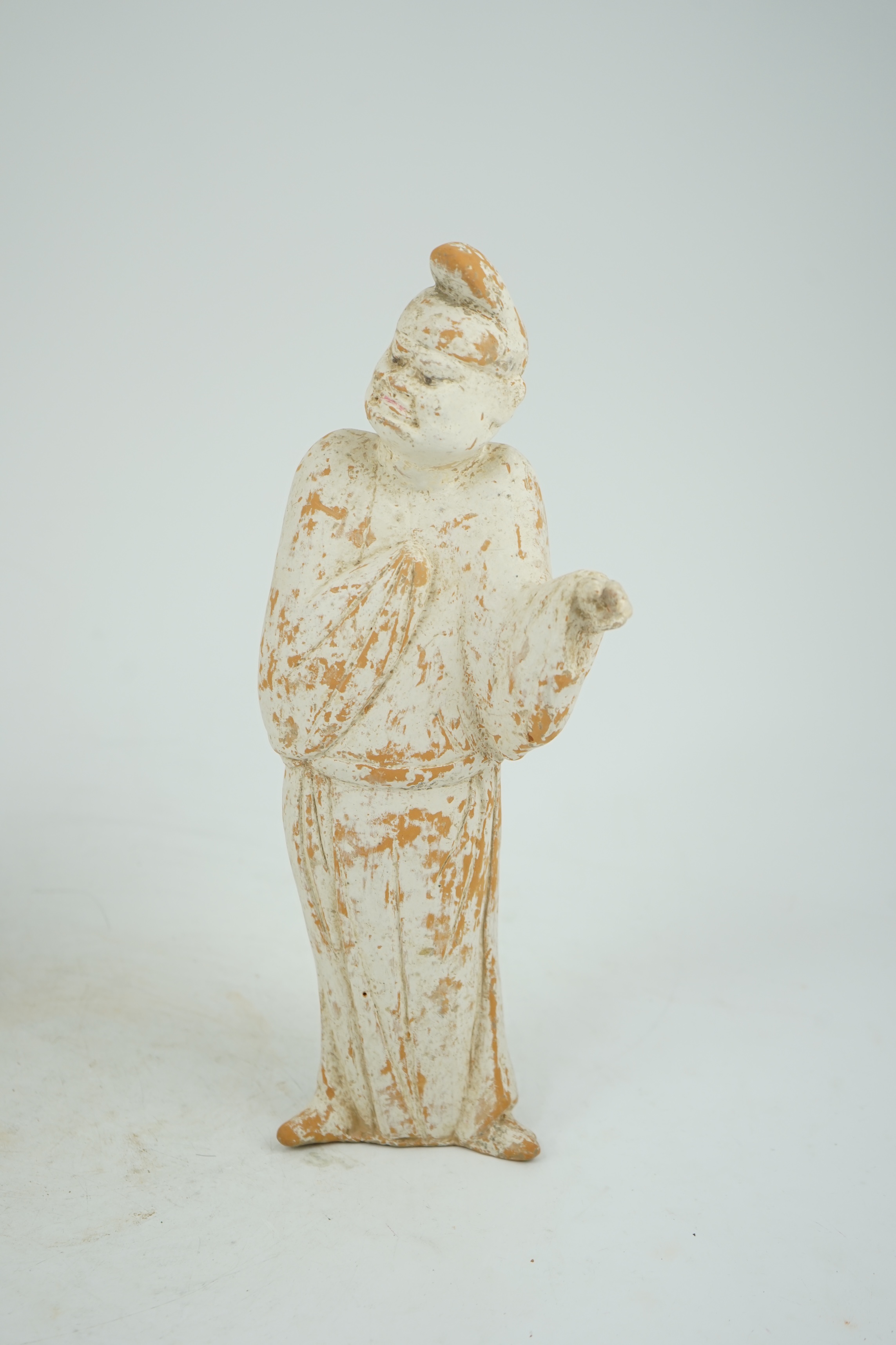 A fine Chinese painted pottery foreigner, Tang Dynasty (AD 618-906)